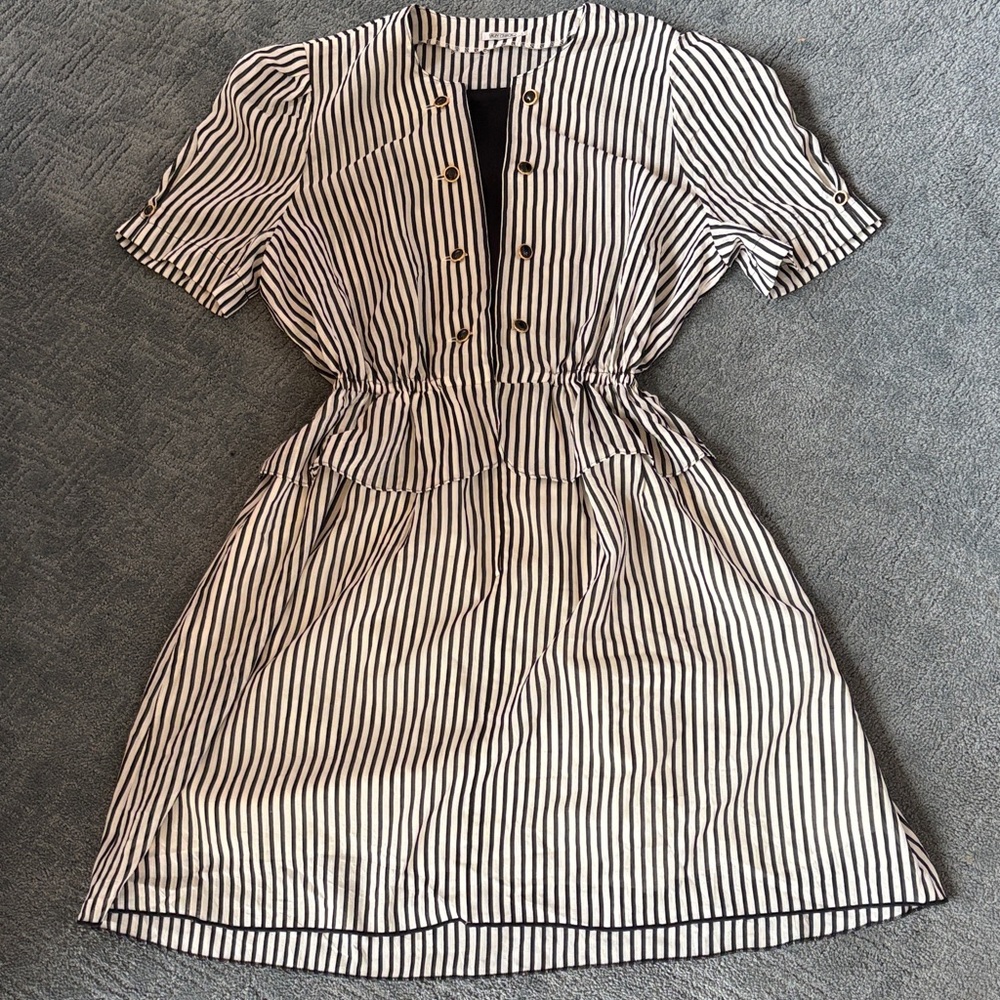 Black and White Striped Dress